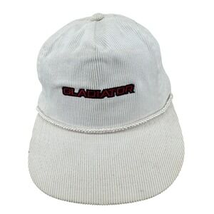 Designer Award Gladiator‎ Corduroy Snapback Hat Mens OSFA White Rope Cap Vintage